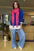 Made in Italy Conrad Body Skim Knit Jumper Lapis